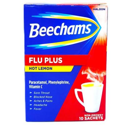 Cold & Allergy, Beechams Flu Plus Satchets(Hot Lemon)10'S
